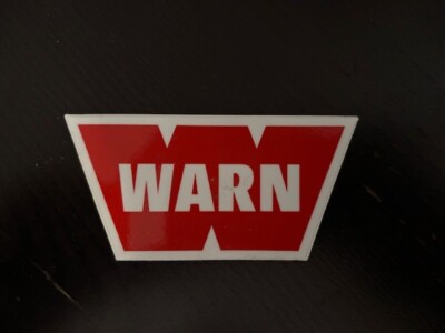 Warn Winch Vinyl Decal OEM 2''x4''