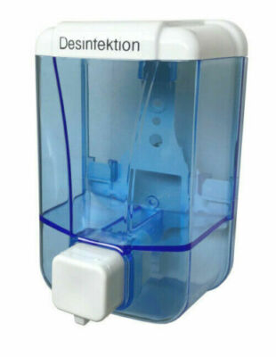 Desinfektionsmittelspender Desinfektionsspender  Wand 0,5l mit Beschriftung blau