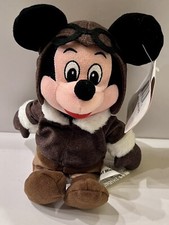 Disney Store Bean Bags Plush Beanie Babies NWT MICKEY MOUSE PILOT