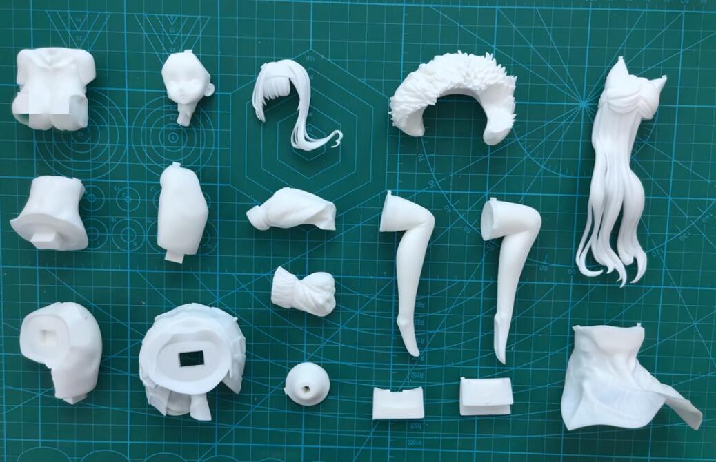 Anime Kohaku Cat Girl Figure Unpainted GK Resin Models Unassembled