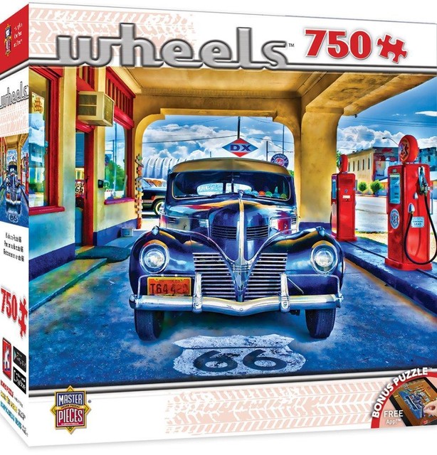 MASTERPIECES WHEELS JIGSAW PUZZLE KICKS ON ROUTE 66 750 PCS 31691 eBay