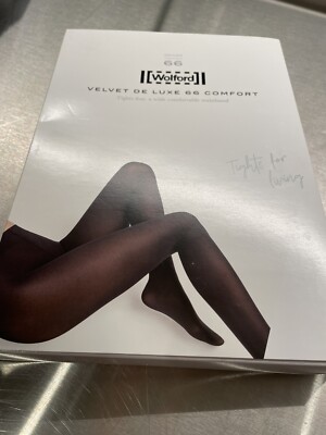 Wolford Velvet de Luxe 66 Comfort Tights Pantyhose Size S Hunter