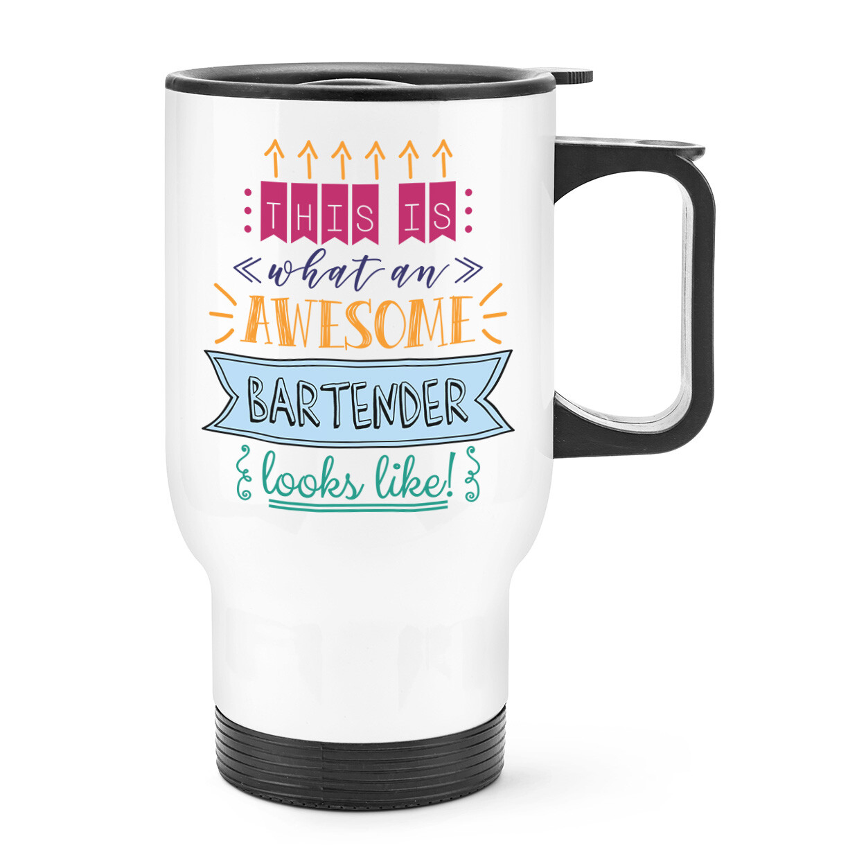 This Is What An Awesome Bartender Looks Like Travel Mug Cup With Handle - Funny