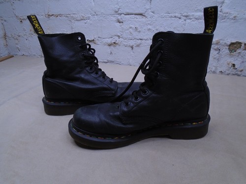 Dr Martens 1460 Pascal Rainbow Stitch Black Leather Boots Size 7 EU 38 EUC - Picture 5 of 9
