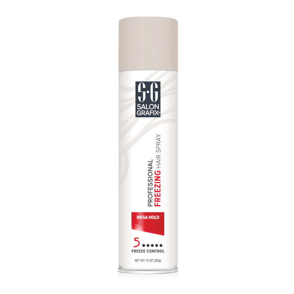 5 Pack Salon Grafix Mega Hold Professional Freezing Hair Spray, 10 Ounces Each