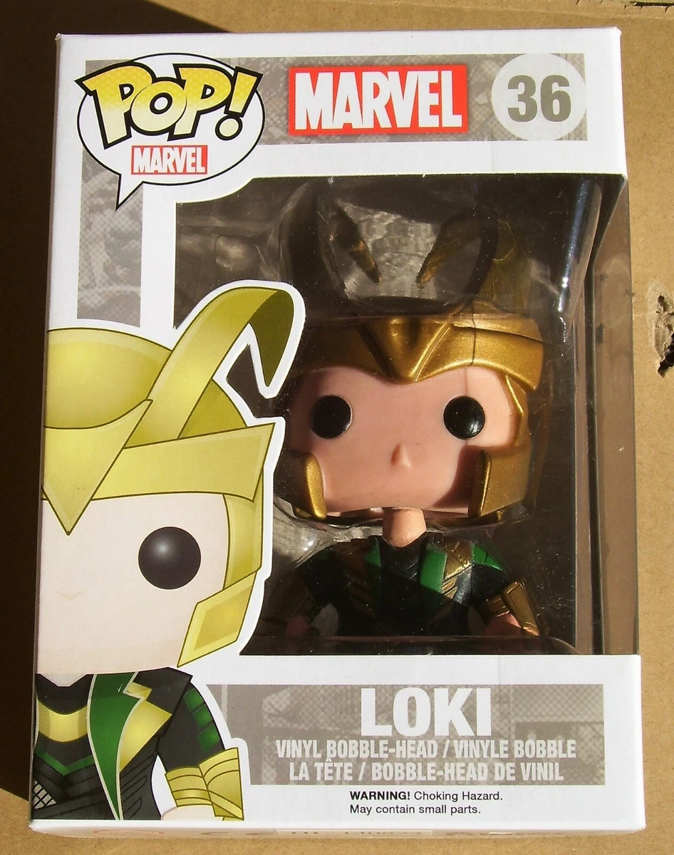 Funko Pop Marvel 36 Loki Gold Helmet NIP