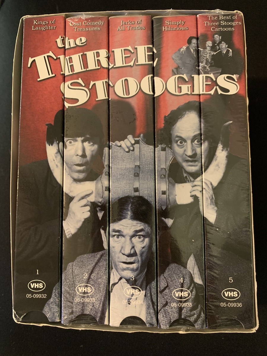 Three Stooges Collector Series 5 Pack VHS Tapes Lost Comedy