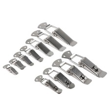 Stainless Steel Spring Loaded Toggle Case Box Chest Trunk Latch Hasps Clamp