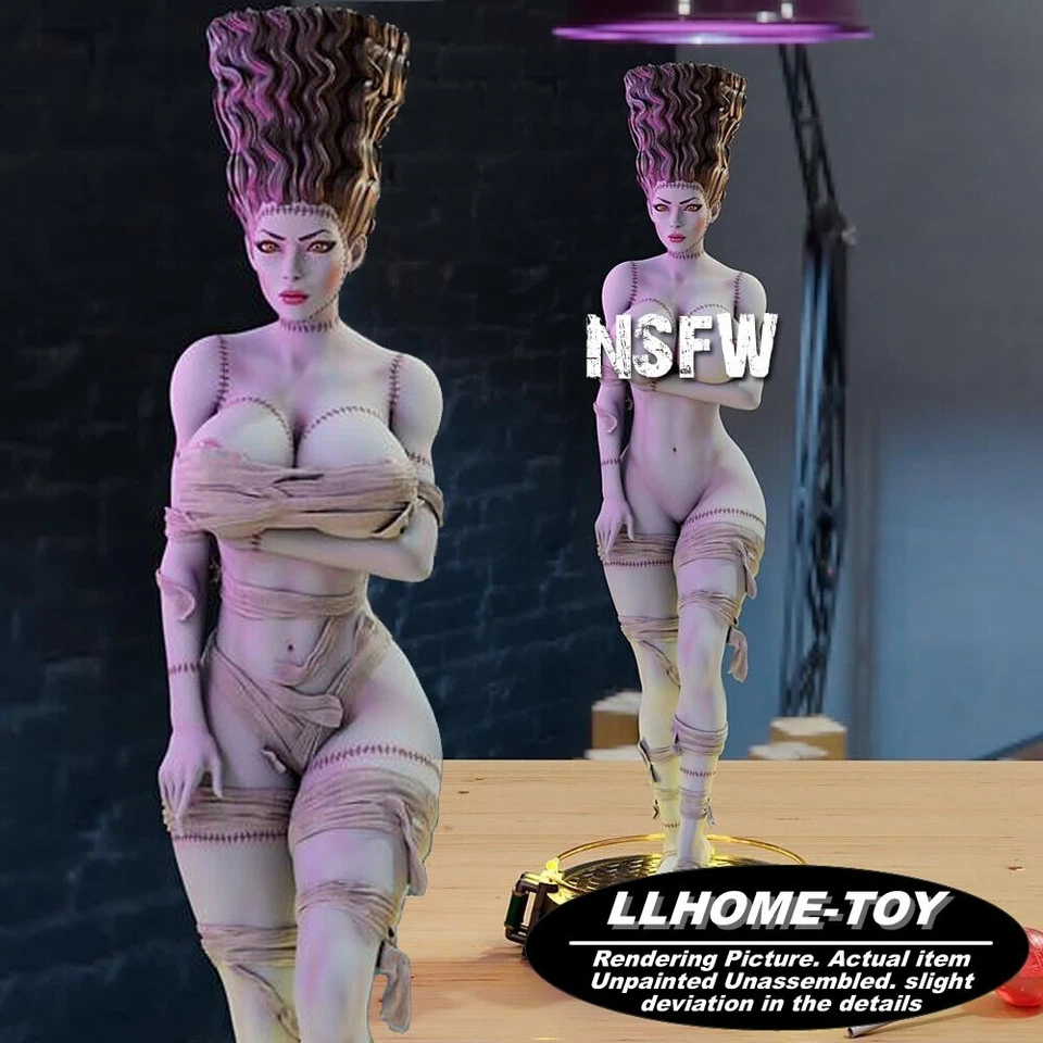 Bride of Frankenstein NSFW 1:4 Model Kit Unpainted 3d Print GK Statue Figure