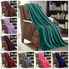 Soft Micro Plush Flannel Fleece Throw Blanket 50"x 60" All Colors Best Gift