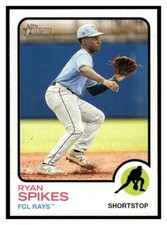 2022 Topps Heritage Minor 177 Ryan Spikes FCL Rays baseball card