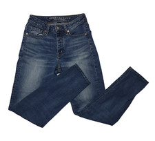 American Eagle Vintage High Rise Button Fly Blue Denim Jeans Junior's Size 00