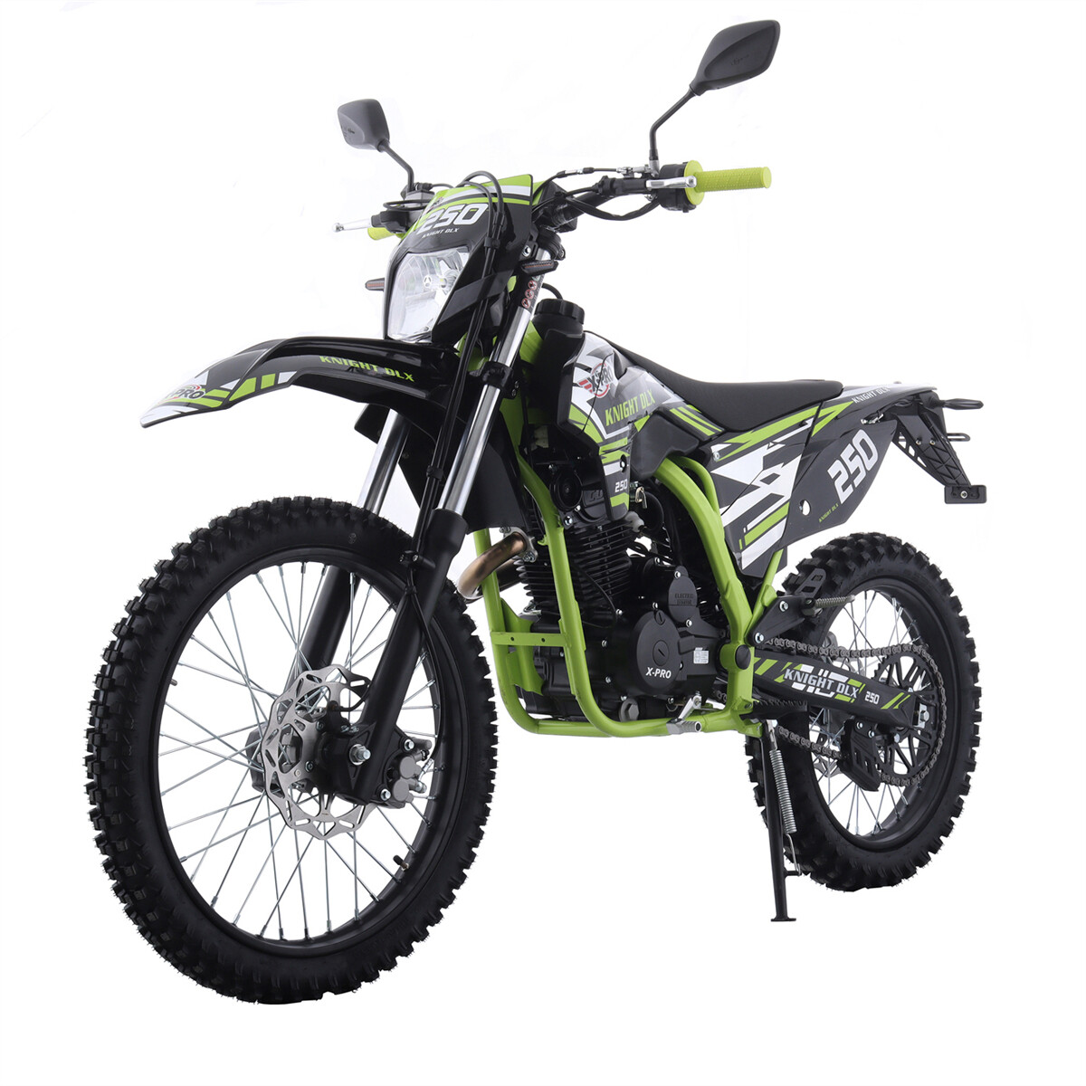 X-PRO Knight DLX 250 Dirt Bike with All Lights, 5-Speed Manual