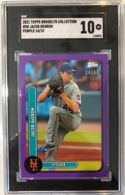 パープルジェム 15P 2021 Topps Jacob deGrom Brooklyn Collection Purple Parallel