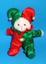Vintage Christmas Holly Jolly Jester 9" Holiday Plush Stuffed Animal Russ Berrie