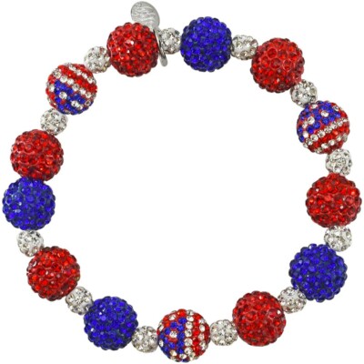 Kirks Folly  Born Free Fairyland Crystal Stretch Bracelet  silvertone