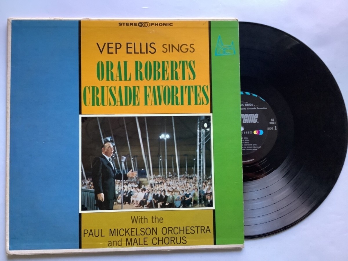 VEP ELLIS Sings Crusade Favorites w/ Paul Mickelson NM vinyl LP+