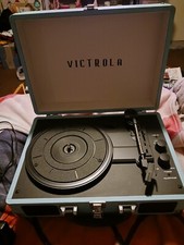 Victrola BT Suitcase Record Player With 3 Speed Turntable - Turquoise