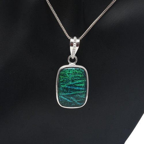 Opale Triplet Pierre Précieuse 925 Argent Pendentif QR-13