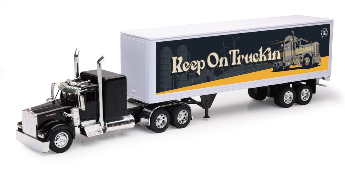 New-Ray Toys 1:32 Scale Kenworth W900 Dry Van Keep On Truckin Logo