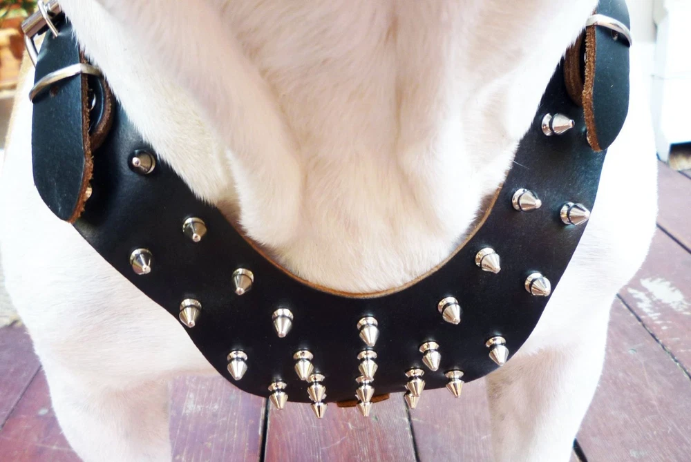 Dog Harness Spiked Studded PU Leather Pitbull Mastiff Boxer Bully Chest 26~34"