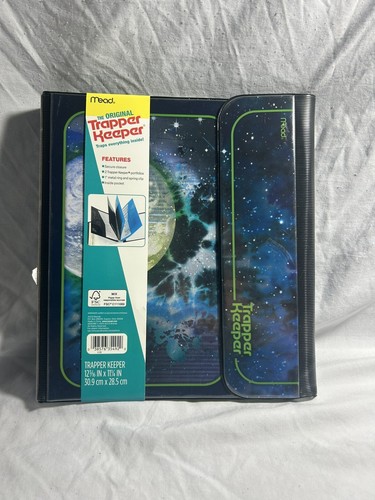 Trapper Keeper Binder Portfolio Folder 2023 Mead Retro Space Moon NEW ...