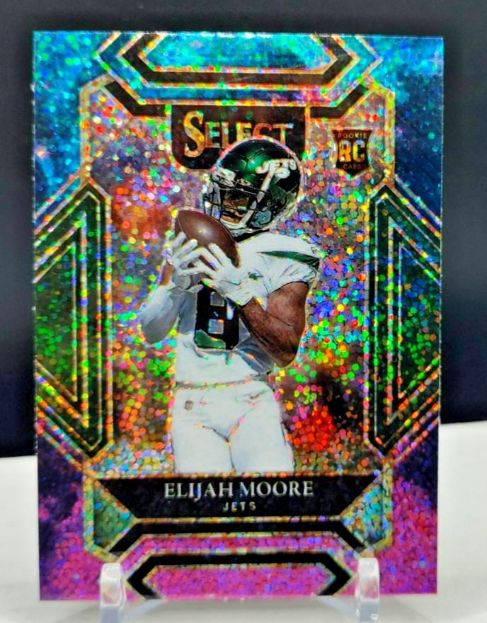 Elijah Moore Cosmic Glitter Prizm SSP 2021 Panini Select #256 Club Level RC Jets