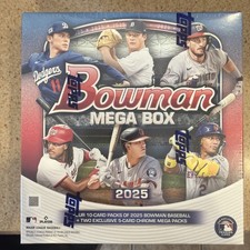 2025 Topps Bowman Baseball Mega Box New Factory Sealed W/ 2 Packs Bowman Chrome