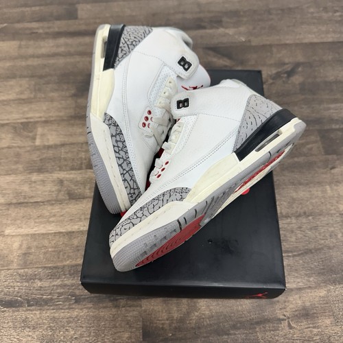 Taille 6 - Jordan 3 Rétro Mi Blanc Ciment Reimagined (GS) (Utilisé)