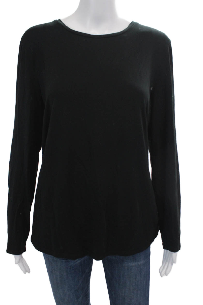 White + Warren Womens Solid Long Sleeve Basic T S… - image 1