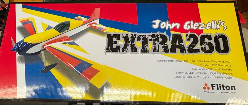 Fliton John Glezellis Extra 260 ARF – New in Box – Atlas AM2927/109 Motor – Rare
