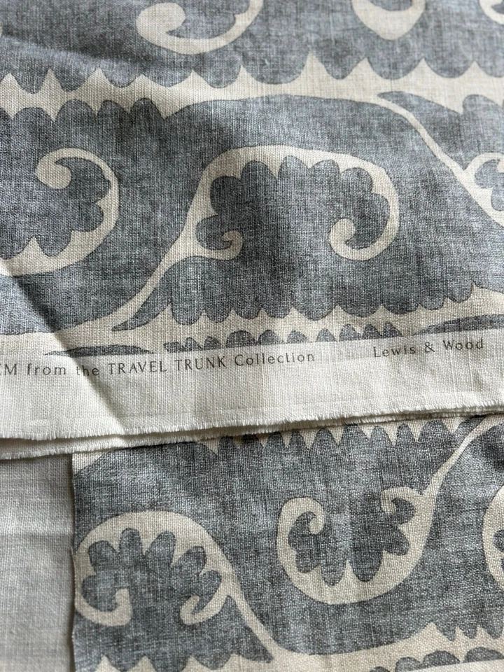 Lewis and Wood 'Totem' In northlight 1.5 M Brand New Linen Mix Fabric - Image 4 of 4