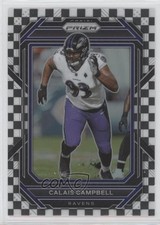 2022 Panini Prizm Black & White Checker Prizm Calais Campbell #25 00jj