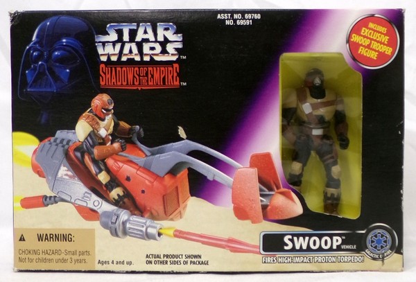 "Star Wars Shadows Of The Empire Swoop & Trooper 3,75\" Figur Fahrzeug Set Hasbro"-image