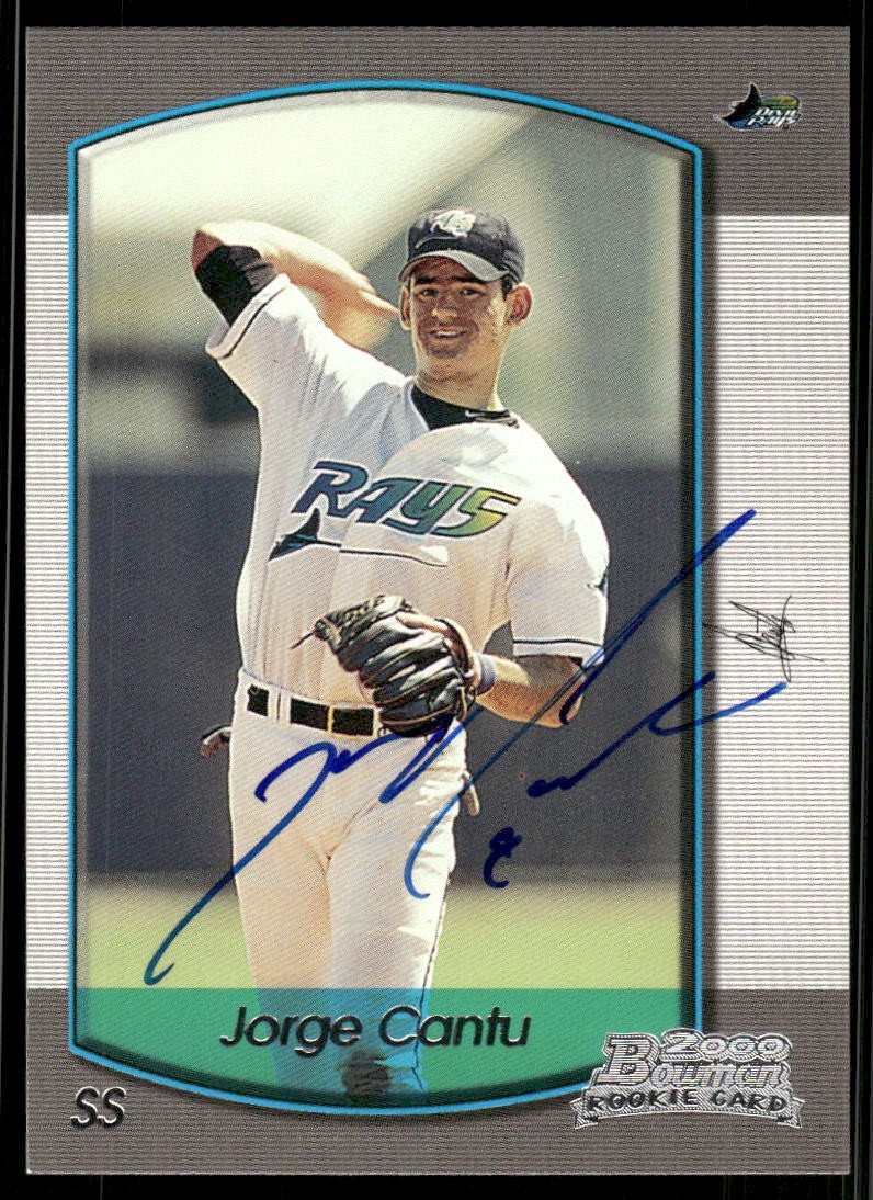 2000 Bowman JORGE CANTU Signed Card autograph AUTO RAYS RC MEXICO