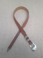 Caballo Size 30 Western Belt W/Uncle Sam W Navajo Sterling Silver Buckle Set