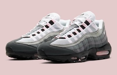 Nike Air Max 95 Gray White Pink Mesh Synthetic Upper Cushioned Men's Sneaker