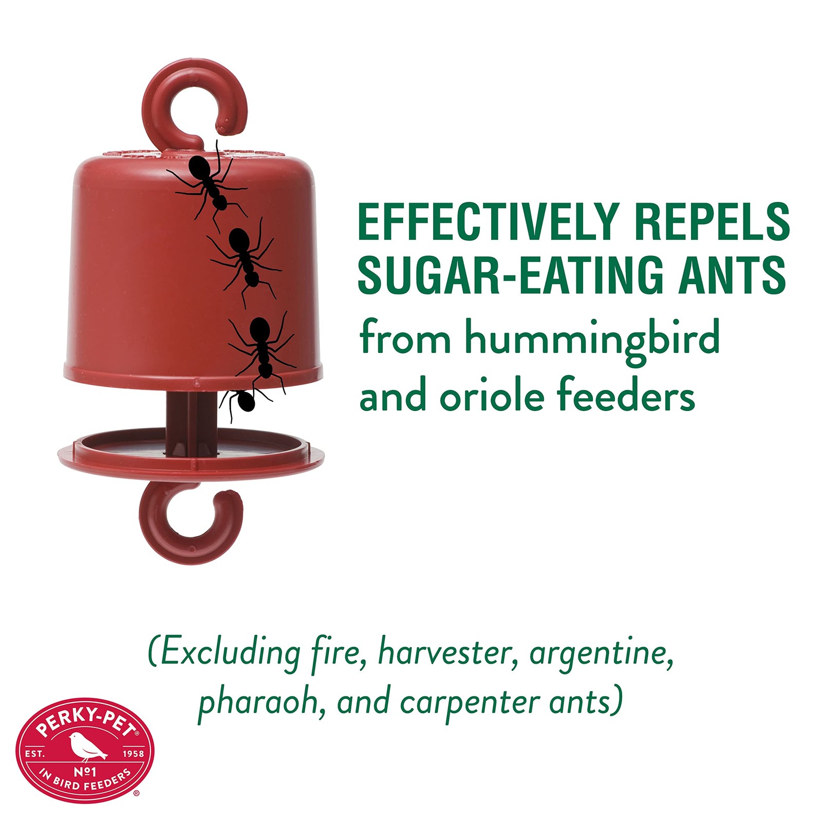 245L Ant Guard for Hummingbird & Oriole Feeders - Protects Nectar from Ants Red