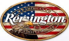 Remington Gun Logo Sticker On Usa Flag Laminated Remington Gun Logo Sticker On Usa Flag Laminated