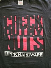 EPPIC SKATEBOARDS HARDWARE - 80'S T-SHIRT Lg RARE! - Dogtown Alva Thunder Sims