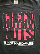 EPPIC SKATEBOARDS HARDWARE - 80'S T-SHIRT Lg RARE! - Dogtown Alva Thunder Sims