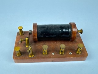 kleine Induktionsspule uralt Rühmkorff Induktor Sammler Telegraphie