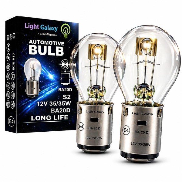 Ba20D S2 Halogenlampe 12V 35/35W Motorrad Roller Moped-image