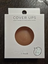 NIP FOREVER 21 Nude Heart Shaped Silicone Nipple Covers Pasties Reusable