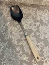 Vintage Ekco Nylon Basting Serving Spoon Black Almond Handle USA 11.25” Nice!