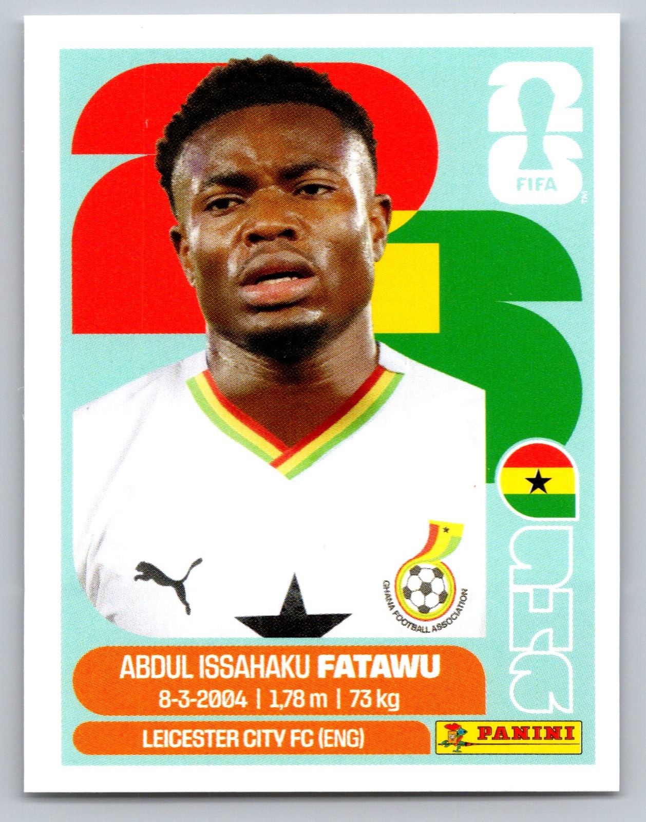 2026 Panini FIFA World Cup Stickers #GHA9 Abdul Fatawu