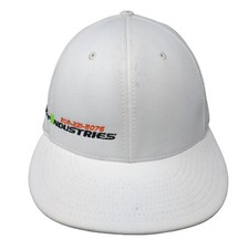 Buff Industries Fitted Hat White XL Embroidered Vent Holes Richardson