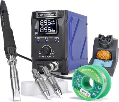 WEP 939D+IV 300W Heavy Duty Soldering Station Stained Glass Iron + Tips - NIB