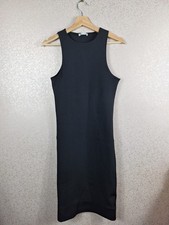 Zara Black Sleeveless Bodycon Women's Smart Casual Midi Dress Size Medium