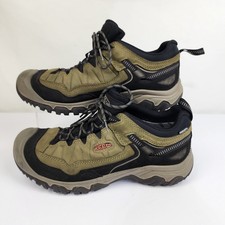 KEEN Targhee IV Mens 12 EU 46 Olive Green Waterproof Leather Hiking Trail VGUC